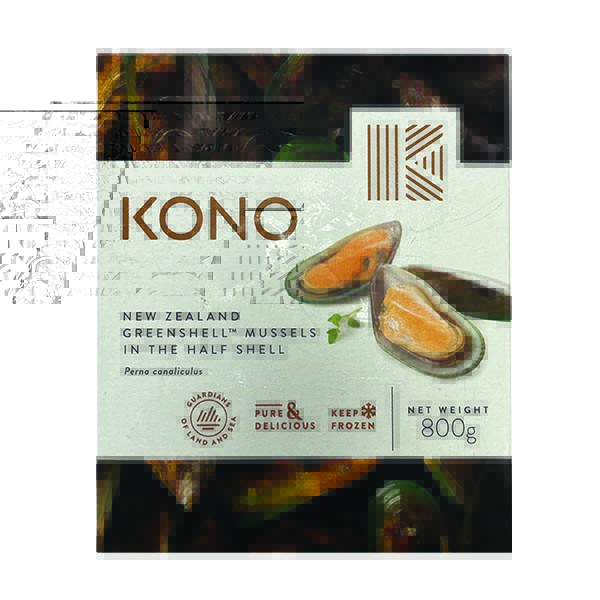 Nz Half Shelled Mussels Kono Brand