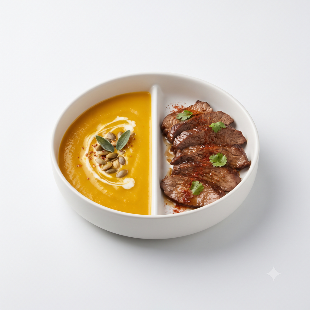 Set: 1 Pumpkin Soup + 1 Tapa - Pc
